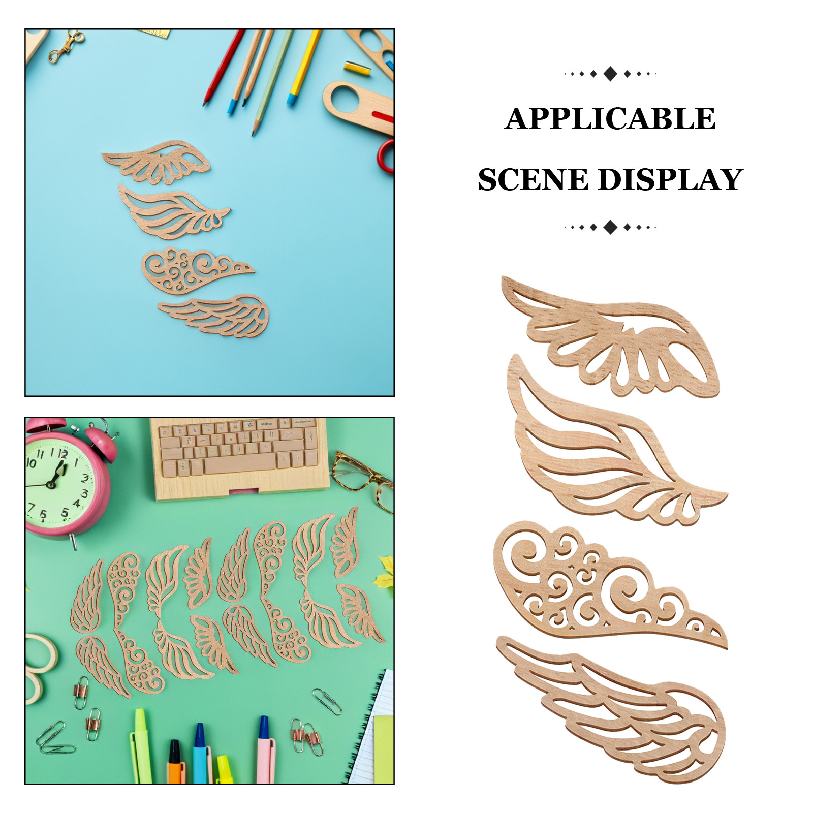 40 Pezzi di Ali in Legno Non D - Christmas Craft Embellishment recensione e prezzo