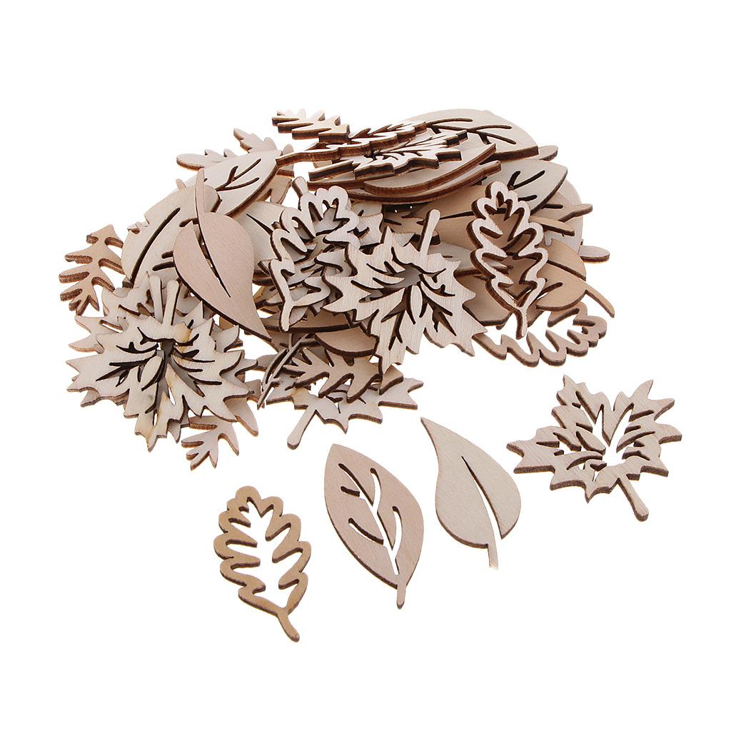 50 pezzi di foglie di legno ab - Christmas Craft Embellishment recensione e prezzo
