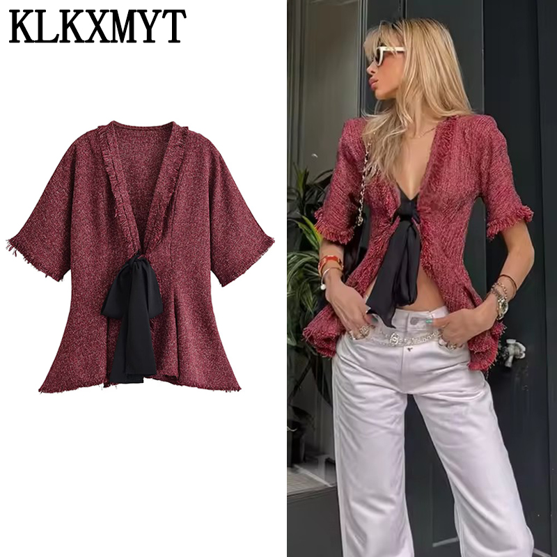 KLKXMYT Elegante Camicia da Do - Tassel Fringe Trim recensione e prezzo