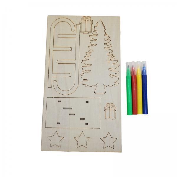 3x Slitta di Natale in Legno F - Christmas Craft Embellishment recensione e prezzo