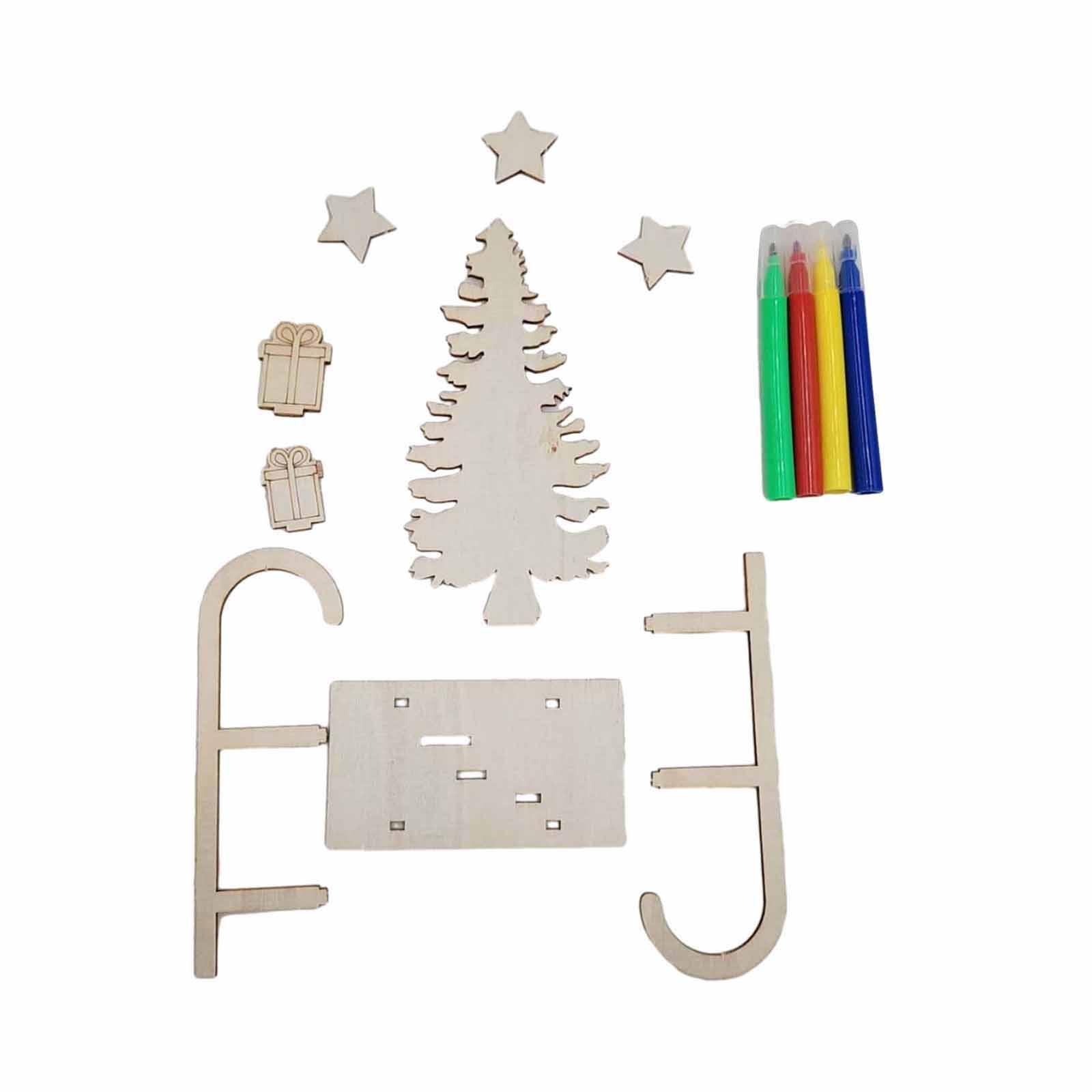 3x Slitta di Natale in Legno F - Christmas Craft Embellishment recensione e prezzo
